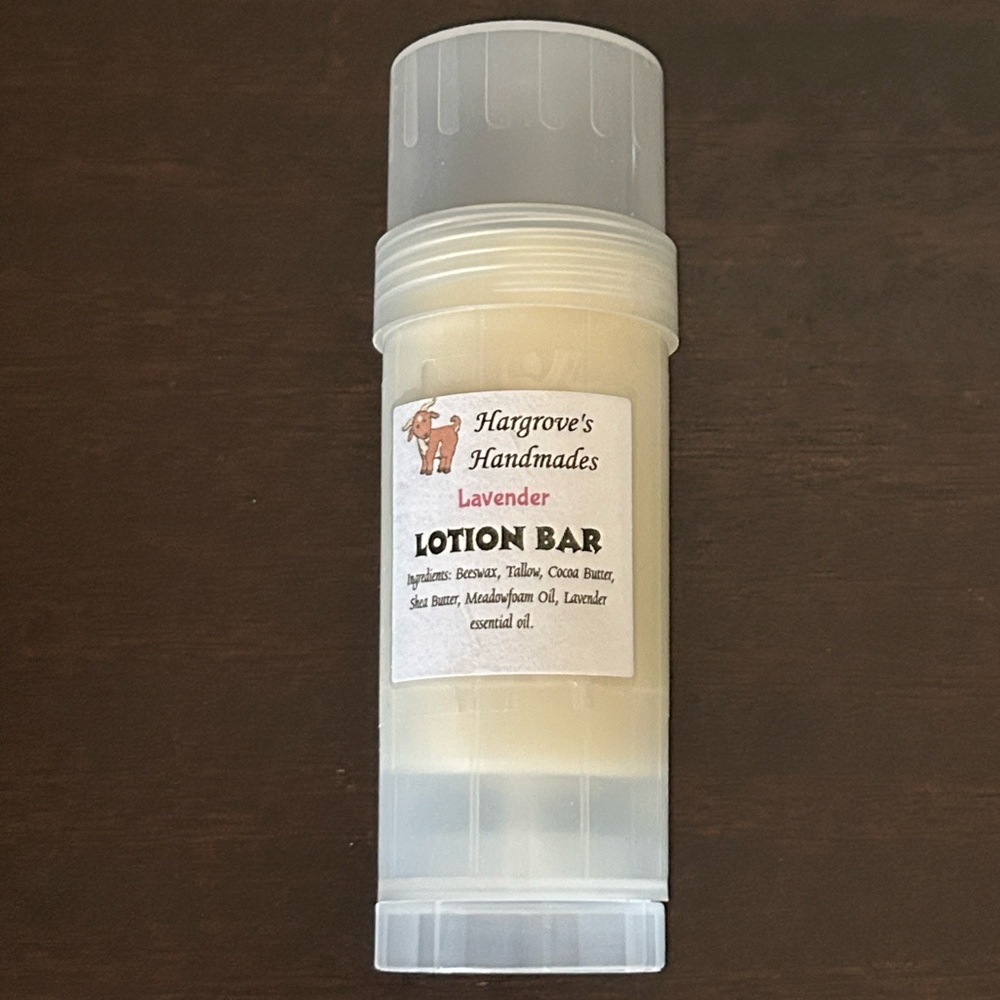 Lavender Lotion Bar 3.4 oz Handmade 100% Organic Oregon Farm